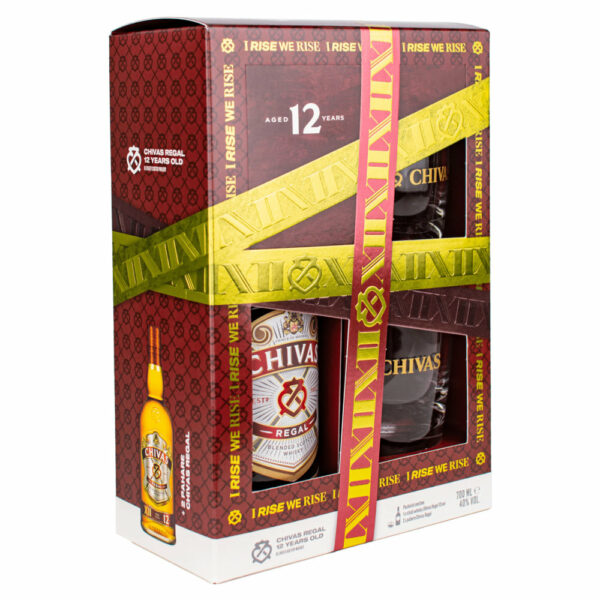 CHIVAS REGAL 12 Years whisky + díszdoboz, pohár (0.7l - 40%)