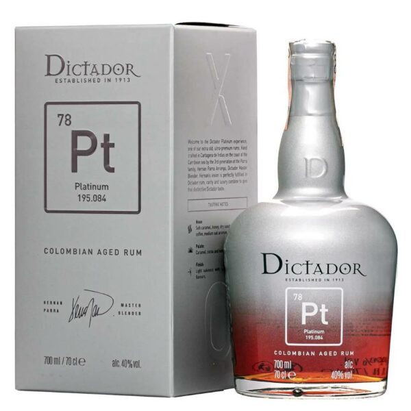 DICTADOR PT 78 Platinum rum + díszdoboz (0.7l - 40%)