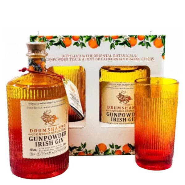 DRUMSHANBO Gunpowder Californian Orange Citrus gin + díszdoboz. pohár (0.7l - 43%)