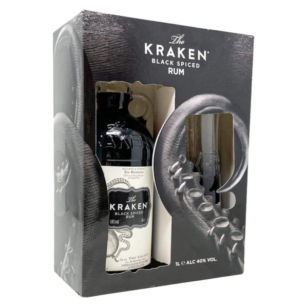 KRAKEN Black Spiced rum + pohár (1.0l - 40%) - DRS